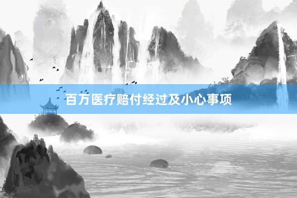 百万医疗赔付经过及小心事项